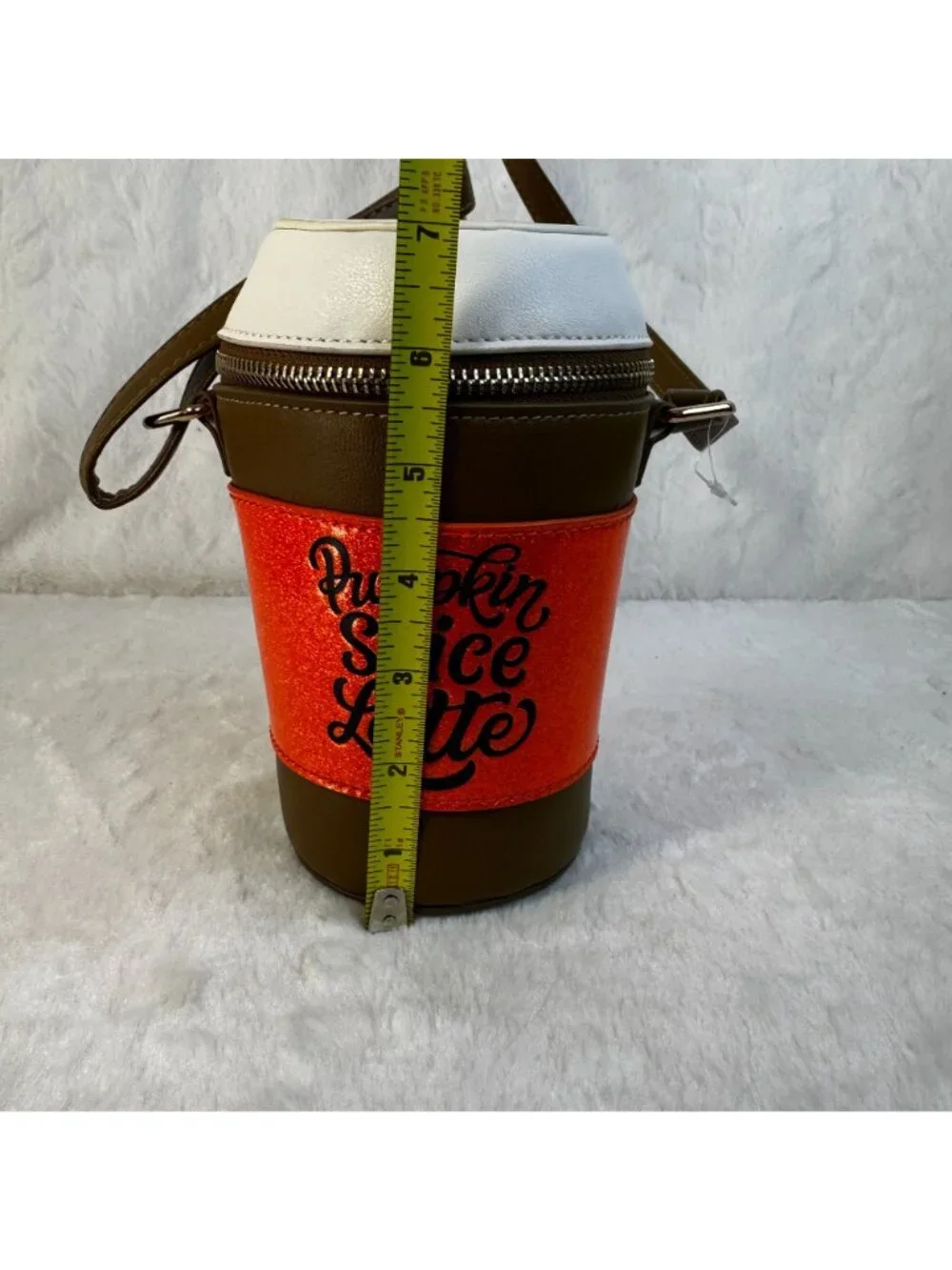 Mad Engine Pumpkin Spice Latte Crossbody Cup Purse Glitter TikTok